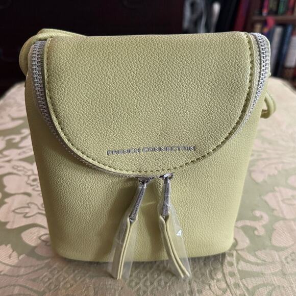 French Connection Noreen Slouchy Easy Crossbody Cell Phone Bag in Wasabi Green - Picture 6 of 7